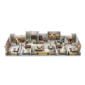 4.5 BHK Floor Plan